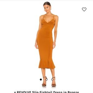 Norma Kamali Slip Fishtail Dress